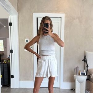 Quince 100% European Linen High Waisted Shorts